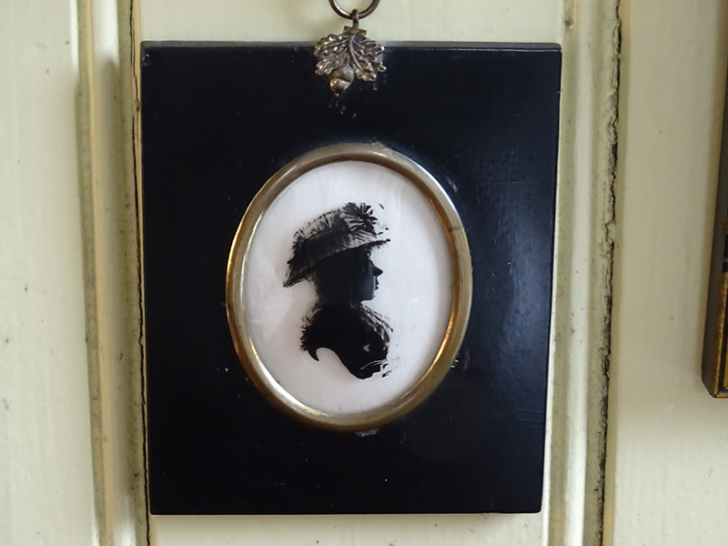 19th Century Reverse Painting on Glass of a Lady